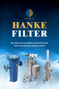 Cubierta frontal del catálogo de productos de filtro Hanke