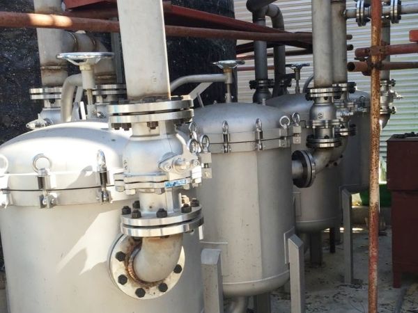 Filtros multi bolsa utilizados en el proceso de producción de resina